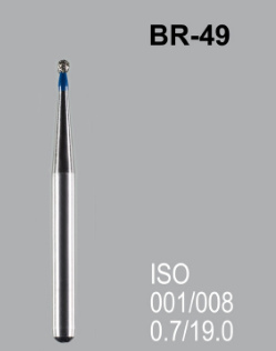 Бор алмазный MANI, 1 шт BR-49 (ISO 001/008) синие