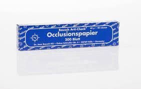 Окклюзионная бумага Arti-Check, Bausch 40мкм ВК09 (синяя)  Окклюзионная бумага Arti-Check, Bausch 40мкм ВК09 (синяя)