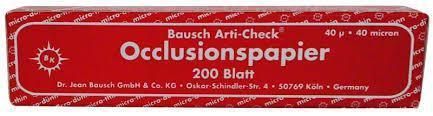 Окклюзионная бумага Arti-Check, Bausch 40мкм ВК10 (красная)  Окклюзионная бумага Arti-Check, Bausch 40мкм ВК10 (красная)