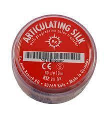 Артикуляционный шелк Articulating Silk лента 10 м, ширина 16мм 80мкм ВК08 (красный)  Артикуляционный шелк Articulating Silk лента 10 м, ширина 16мм 80мкм ВК08 (красный)