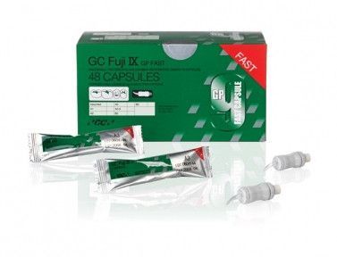 Стеклоиономерный цемент для реставраций боковых зубов FUJI IX GP (Фуджи 9 джи пи) Fast (А2), 50 капсул Стеклоиономерный цемент для реставраций боковых зубов FUJI IX GP (Фуджи 9 джи пи) Fast (А2), 50 капсул