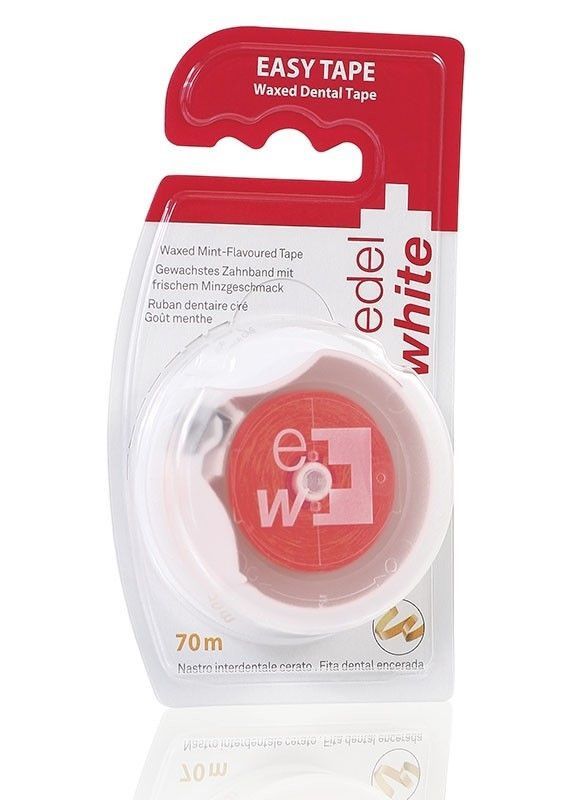 Вощеная зубная лента-флос EDEL+WHITE, 70 метров
