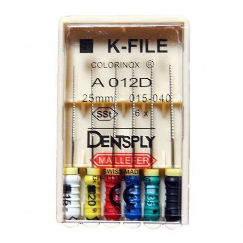 K-Files colorinox dentsply уп. 6 шт.№35,25мм K-Files colorinox dentsply уп. 6 шт.№35,25мм