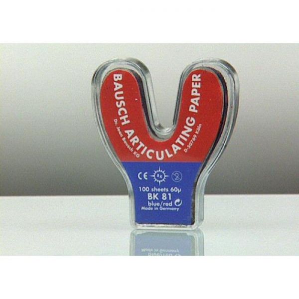 Окклюзионная бумага Arti-Check, Bausch 40мкм BK81- синий/красный