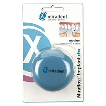 Mirafloss Implant CHX флосс для имплантатов, брекет систем