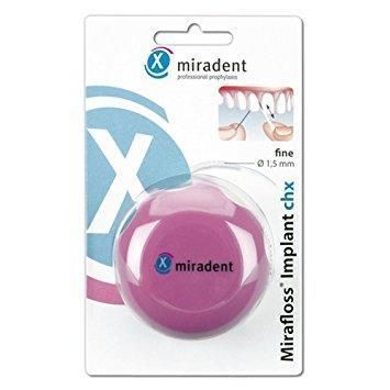 Mirafloss Implant CHX флосс для имплантатов, брекет систем 1,5 мм. (розовый)