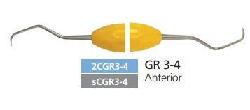 КЮРЕТА GRACEY с силиконовой ручкой, двухсторонняя Osung Кюрет Gracey 2CGR 3-4, Anterior.