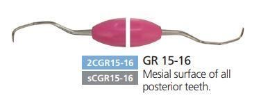 КЮРЕТА GRACEY с силиконовой ручкой, двухсторонняя Osung Кюрет Gracey 2CGR 15-16, Для работы на медиально