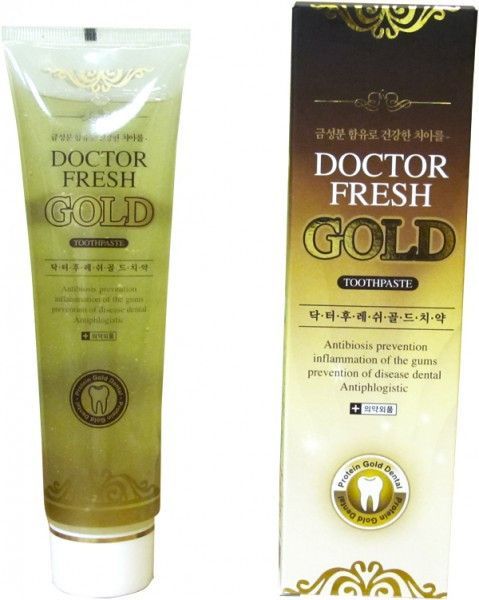 Зубная паста Doctor Fresh Gold с нано частицами золота, 200 г