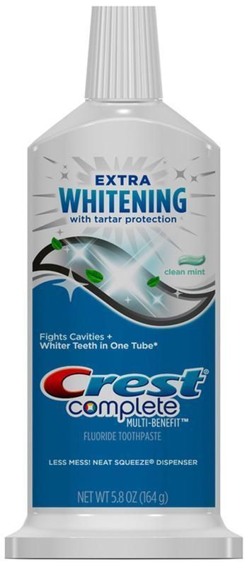 Зубная паста crest extra whitening with tartar 164 гр.