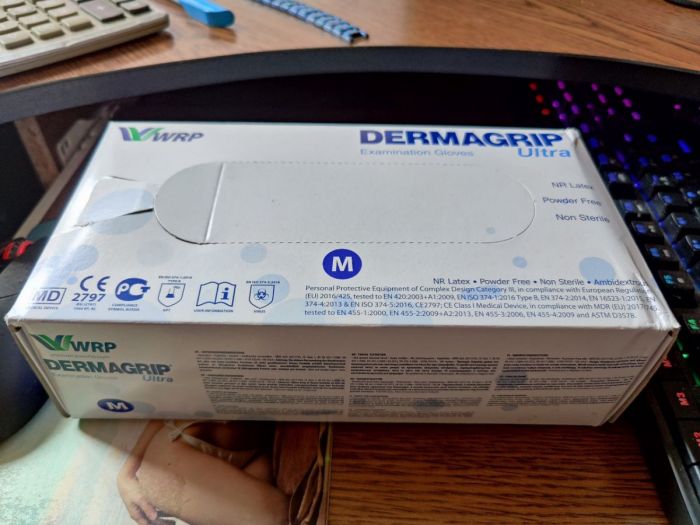 Рукавички латексні Dermagrip ULTRA, WRP (Дермагрип) 100шт./уп. M