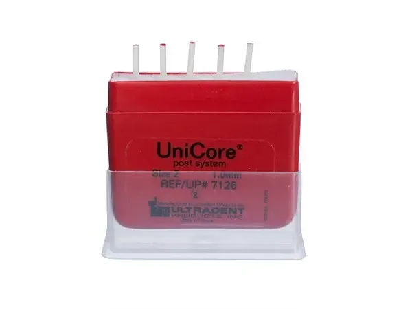 Штифты стекловолоконные, конусные UniCore Ø1.00-1.35мм, красные, 5шт/уп