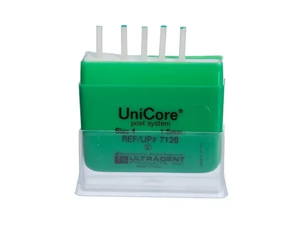 Штифты стекловолоконные, конусные UniCore Ø1.50-1.75мм, зеленые, 5шт/уп