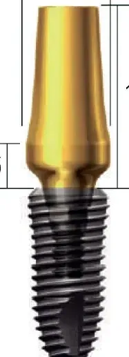 Абатмент SuperLine обточительный, с шестигранником, титан + TiN, диам = 5.5мм, высота десен = 3.0мм, №