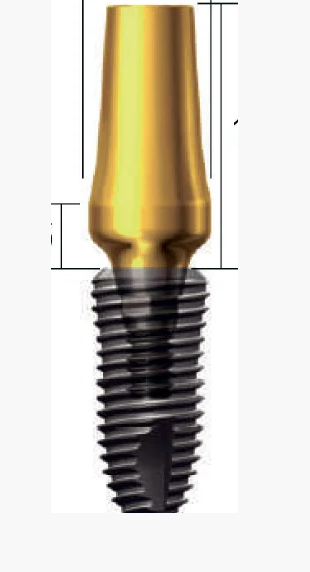 Абатмент SuperLine обточительный, с шестигранником, титан + TiN, диам = 5.5мм, высота десен = 2.0мм, №