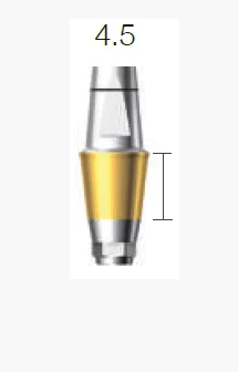 Абатмент двойной SuperLine с шестигранником, диам. = 4.5мм, высота десен = 4.5мм, № DAB4545HL
