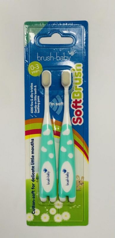 Brush-baby Зубная щетка Softbrush 0-3 года, 2шт.