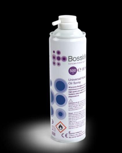 Масло спрей для смазки наконечников Bossklein Universal Handpiece Oil Spray 500 ml. TopDental