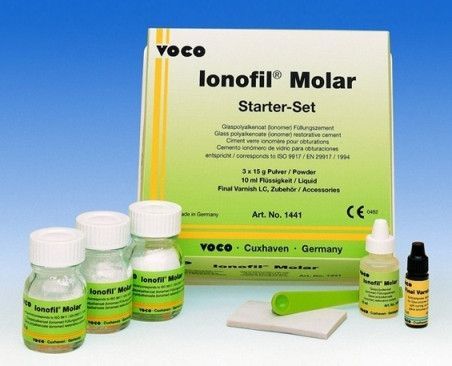 Иономерный цемент ionofil molar (Ионофил Молар) VOCO 3х15 мл.+10 мл.+3 мл.