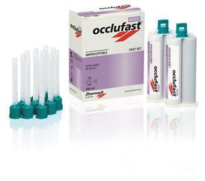 OCCLUFAST ROCK (Оклюфаст рок) А-силикон для регистрации прикуса 2 x 50 ml картридж + 12 насадок