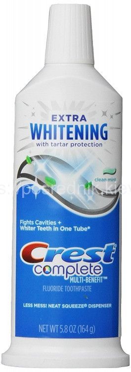 Зубная паста crest extra whitening with tartar 164 гр.