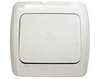 Выключатель (внутр.проводка) 1-кл,2-кл Аско (белый)