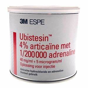 Убістезин червоний 4% (UBISTESIN Red) 50 шт. по 1.7 мл для стоматології знеболювання стоматологічний видалення зубів