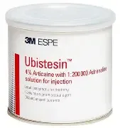 Убістезин червоний 4% (UBISTESIN Red) 50 шт. по 1.7 мл для стоматології знеболювання стоматологічний видалення зубів
