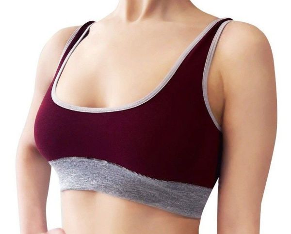Зручний двоколірний топ з бавовни “Спорт Бордо”