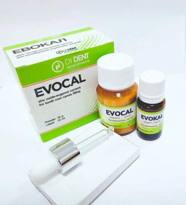 Цинк оксид-евгенольний цемент Evocal, 25г+10мл